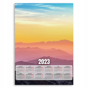 KALENDARZ 2023 Ścienny 50x70cm XL PASMA GÓR Wzory