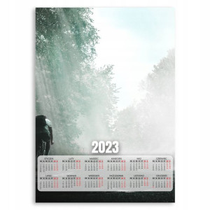KALENDARZ 2023 Ścienny 50x70cm XL ROWER MGŁA Wzory