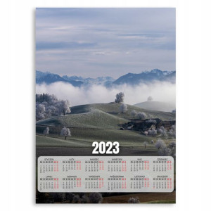 KALENDARZ 2023 Ścienny 50x70cm XL ZIMA MRÓŻ Wzory