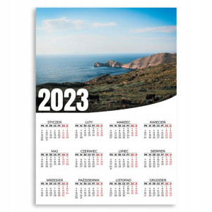 KALENDARZ 2023ROK 50x70cm PLAKATOWY Klif Top Wzory