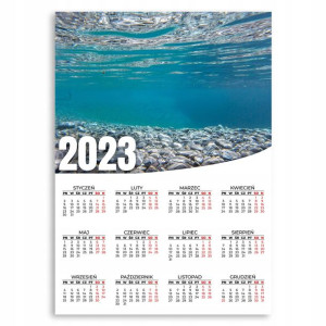KALENDARZ PLAKAT 2023 ROK 50x70 cm Lake Top Wzory