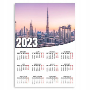 KALENDARZ PLAKATOWY 2023 ROK 50x70 cm China Wzory