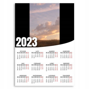 KALENDARZ PLAKATOWY 2023 ROK 50x70 cm Chmury Wzory