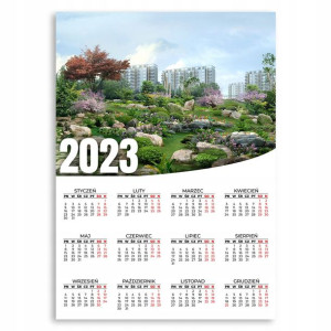 KALENDARZ PLAKATOWY 2023 ROK 50x70 cm Fudźi Wzory