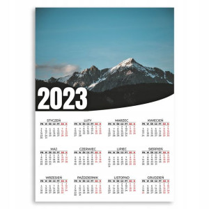 KALENDARZ PLAKATOWY 2023 ROK 50x70 cm Góry Wzory
