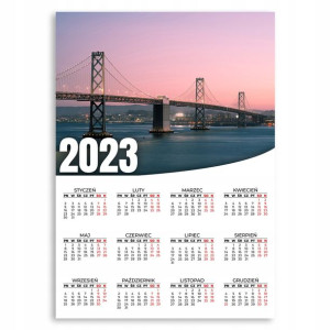 KALENDARZ PLAKATOWY 2023 ROK 50x70 cm Mosty Wzory