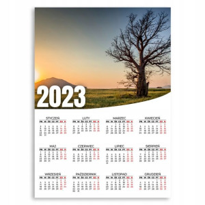 KALENDARZ PLAKATOWY 2023 ROK 50x70 cm Mount Wzory