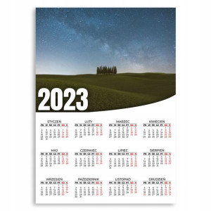 KALENDARZ PLAKATOWY 2023 ROK 50x70 cm Night Wzory