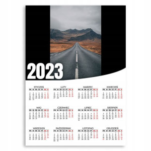 KALENDARZ PLAKATOWY 2023 ROK 50x70 cm Road Wzory