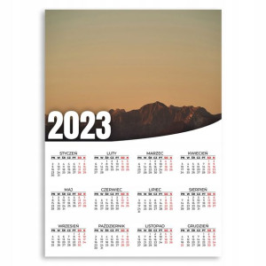 KALENDARZ PLAKATOWY 2023 ROK 50x70 cm Road Wzory