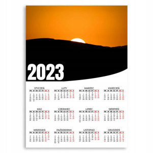 KALENDARZ PLAKATOWY 2023 ROK 50x70 cm Słońce Wzory
