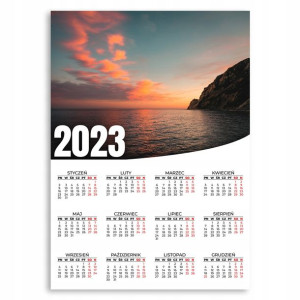 KALENDARZ PLAKATOWY 2023 ROK 50x70 cm Zachód Wzory