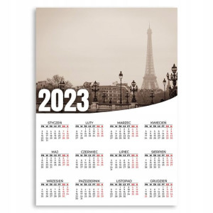 KALENDARZ PLAKATOWY 2023 ROK 50x70cm Francja Wzory