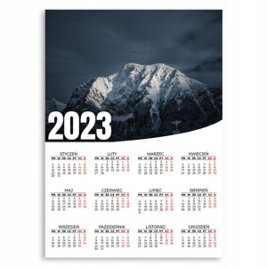 KALENDARZ PLAKATOWY 2023 ROK 50x70cm Górskie Wzory