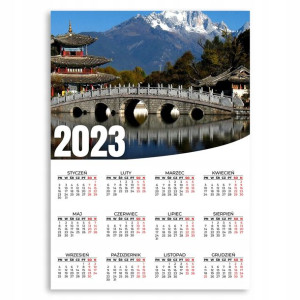 KALENDARZ PLAKATOWY 2023 ROK 50x70cm Japonia Wzory