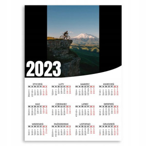 KALENDARZ PLAKATOWY 2023ROK 50x70cm Rower Wzory