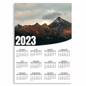 KALENDARZ ŚCIENNY 2023 50x70 DUŻY Krajobraz Wzory