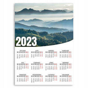 Kalendarz Ścienny 2023 Roczny 50x70 Wzory Jezioro
