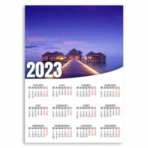 KALENDARZ ŚCIENNY 2023 ROK 50x70 cm Bali Top Wzory