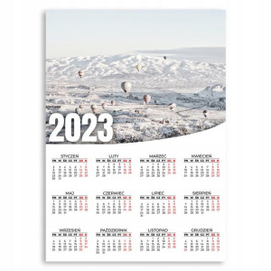 KALENDARZ ŚCIENNY 2023 ROK 50x70 cm Fale Top Wzory