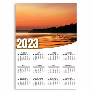 KALENDARZ ŚCIENNY 2023 ROK 50x70 cm Jezioro Wzory
