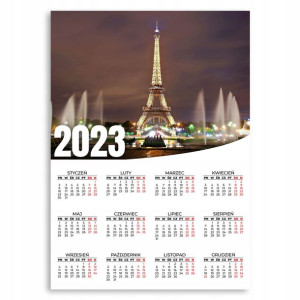 KALENDARZ ŚCIENNY 2023 ROK 50x70 cm Wieża Wzory