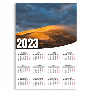 KALENDARZ ŚCIENNY 2023 ROK 50x70 cm Wzgóze Wzory