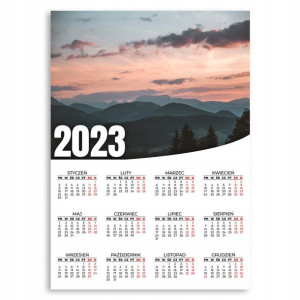 KALENDARZ ŚCIENNY 2023 ROK 50x70 Krajobrazy Wzory