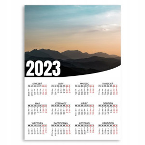 KALENDARZ ŚCIENNY 2023 ROK 50x70cm Góry Top Wzory