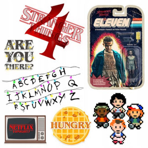 ZESTAW Naklejek serial STRANGER THINGS Dużo WZORÓW
