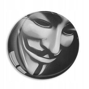PRZYPINKA do Plecaka Worka 44 mm ANONYMOUS Wzory