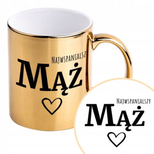 Kubek Błyszczący Prezent NAJWSPANIALSZY MĄŻ Wz