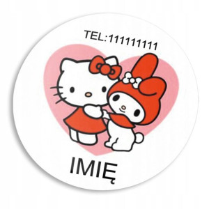 PRZYPINKA Do Plecaka Ubrania TELEFON DO MAMY IMIĘ