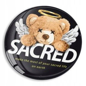 Przypinka Do Plecaka Worka TEDDY SACRED Wzory