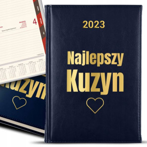 Kalendarz Granat GOLD 2023 NAJLEPSZY KUZYN Wzory