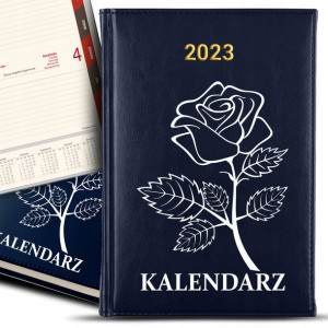 Kalendarz Planer GRANAT A5 2023 RÓŻA ROSE Wzory
