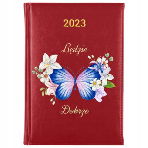 Kalendarz Planner A5 2023 Motyle Butterfly Wzory