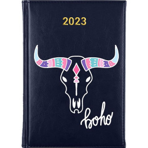 Kalendarz Terminarz Plener A5 2023 Granat MOTYLE