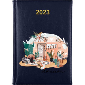Kalendarz Terminarz Plener A5 2023 Granat MOTYLE
