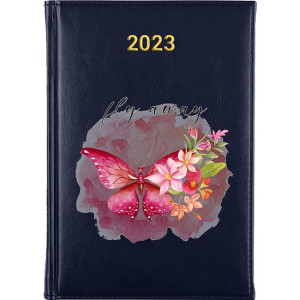 Kalendarz Terminarz Plener A5 2023 Granatowy BOHO