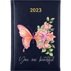 Kalendarz Terminarz Plener A5 2023 Granatowy BOHO