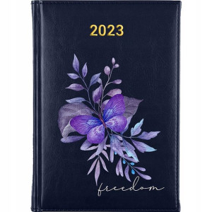 Kalendarz Terminarz Plener A5 2023 Granatowy BOHO