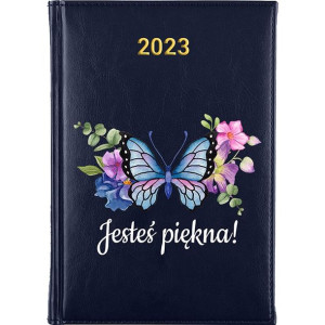 Kalendarz Terminarz Plener A5 2023 Granatowy BOHO