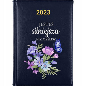 Kalendarz Terminarz Plener A5 2023 Granatowy BOHO