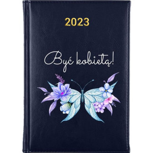 Kalendarz Terminarz Plener A5 2023 Granatowy BOHO
