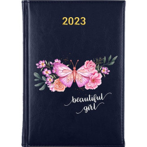 Kalendarz Terminarz Plener A5 2023 Granatowy BOHO