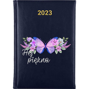 Kalendarz Terminarz Plener A5 2023 Granatowy BOHO