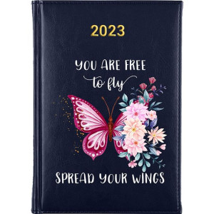 Kalendarz Terminarz Plener A5 2023 Granatowy BOHO