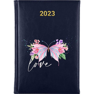 Kalendarz Terminarz Plener A5 2023 Granatowy BOHO