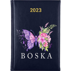 Kalendarz Terminarz Plener A5 2023 Granatowy BOHO